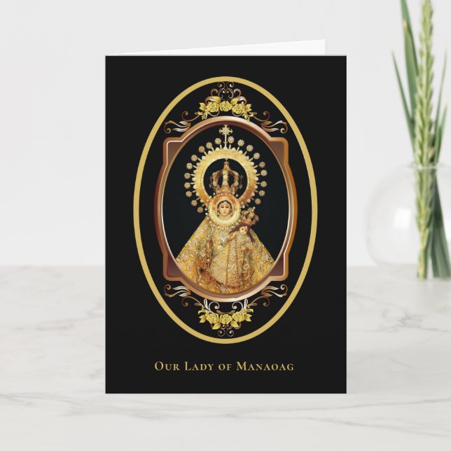 Religiöse Lady of Manaoag Philippines katholische Karte (Vorderseite)
