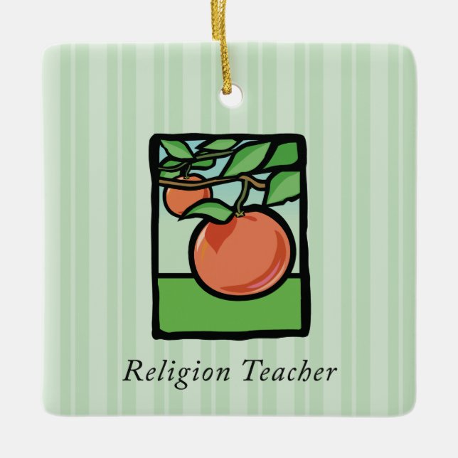 Religiöse Lehrerin danke Ihnen, Apple Keramikornament (Vorderseite)