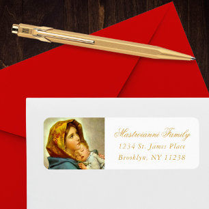 Religiöse Madonna & Kind Weihnachtsanschrift