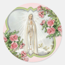 Religiöse Mary of Fatima Virgin Mary Card Runder Aufkleber