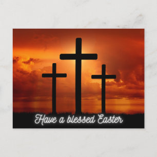 Religiöse Oster-Glückwunschkarte Postkarte