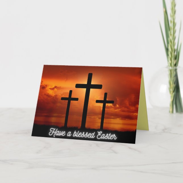 Religiöse Osterkarte Dankeskarte (Vorderseite)