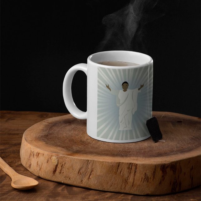 Religiöse Person mit ausgestreckter Tasse für den  (Von Creator hochgeladen)