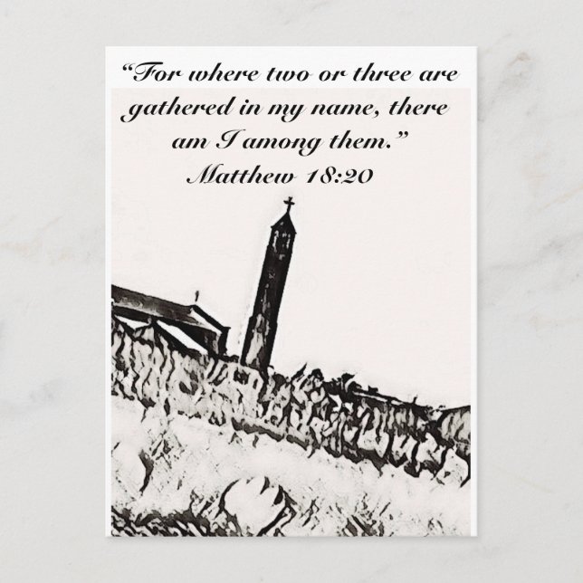 Religiöse Postkarte (Vorderseite)