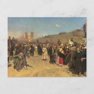 Religiöse Prozession in der Provinz Kursk Postkarte