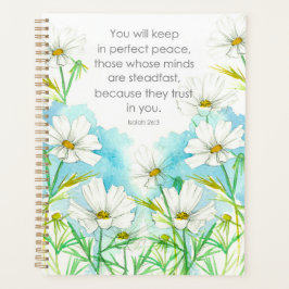 Religiöse Schrift Isaiah Gänseblümchen Weiße Blume Planer