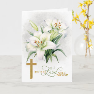 Religiöse Schrift Sprichwörter 3 Weiße Lilien Karte