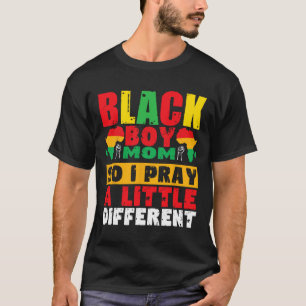 Religiöse schwarze Boy Mom Mama Schwarze Geschicht T-Shirt