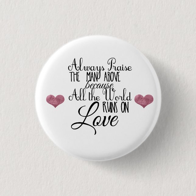 religiöse Sprichwortknöpfe Button (Vorderseite)