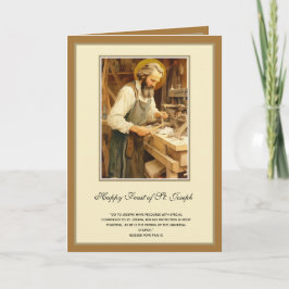 Religiöse St. Joseph Festmahlkarte Karte