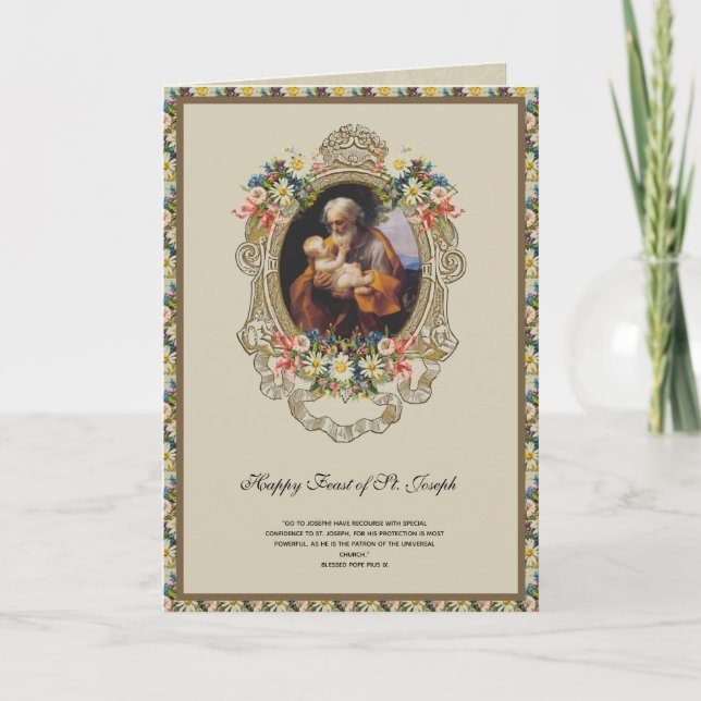 Religiöse St. Joseph Festmahlkarte Karte (Vorderseite)