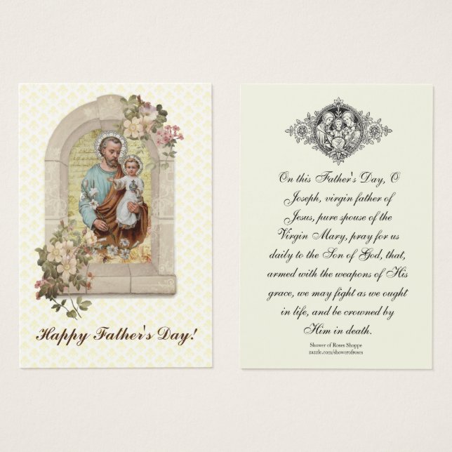 Religiöse St. Joseph Memorare Gebet Heilige Karte (Vorne & Hinten)