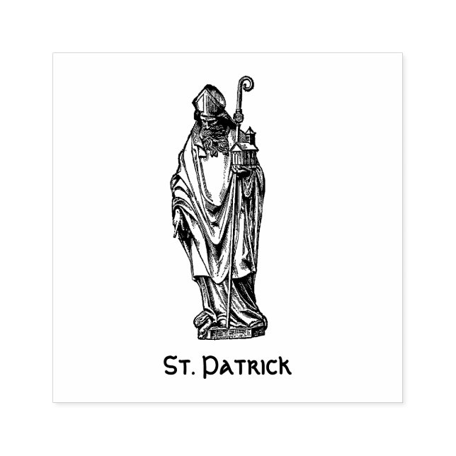Religiöse St. Patrick Irland Katholische Heilige Gummistempel (Prägung)