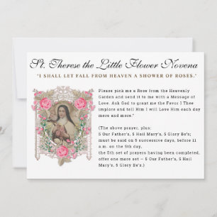 Religiöse St. Therese Novena katholisches Gebet Karte