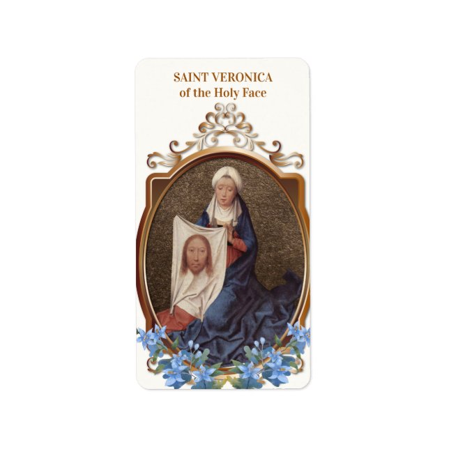 Religiöse St. Veronica des heiligen Gesichts Jesu Adressaufkleber (Vorne)