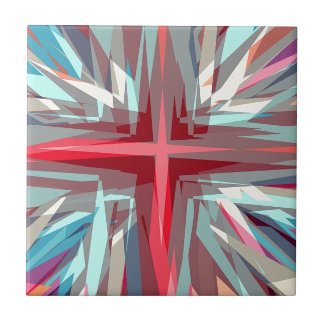 Religiöse Sternexplosion Fliese (Vorderseite)