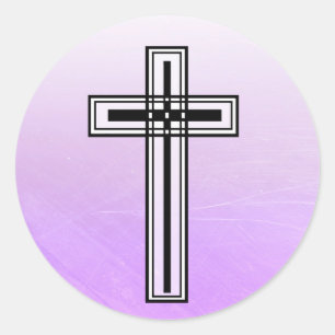 Religiöse Sticker lila und schwarz