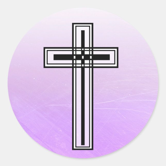 Religiöse Sticker lila und schwarz (Vorderseite)