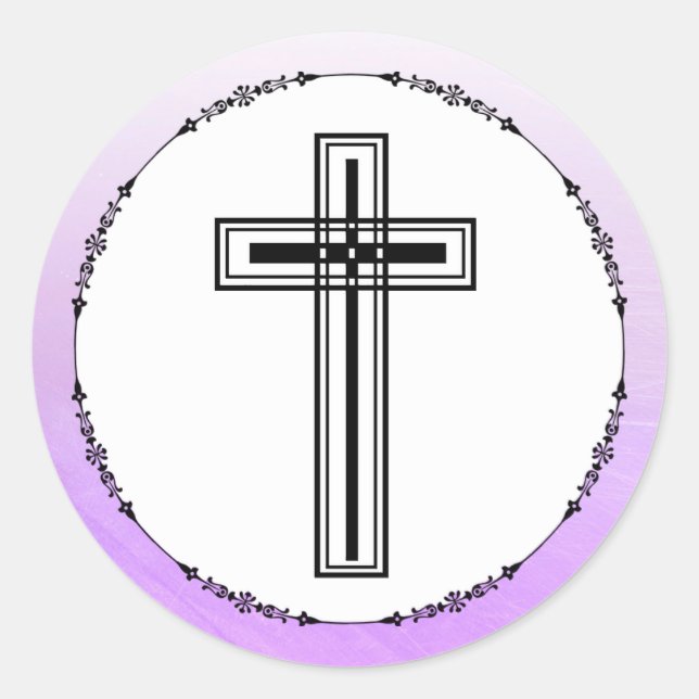 Religiöse Sticker lila und schwarz (Vorderseite)