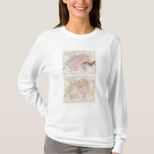 Religiöse und linguistische Karte von der Schweiz T-Shirt