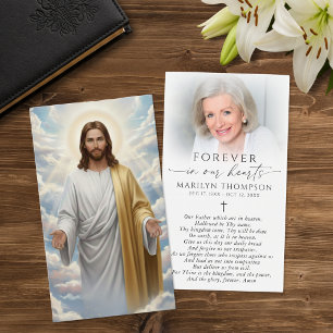 Religiöse Vaterunser Jesus Gebetskarte