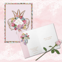 Religiöse Vintage Rose Rosary Floral Katholische