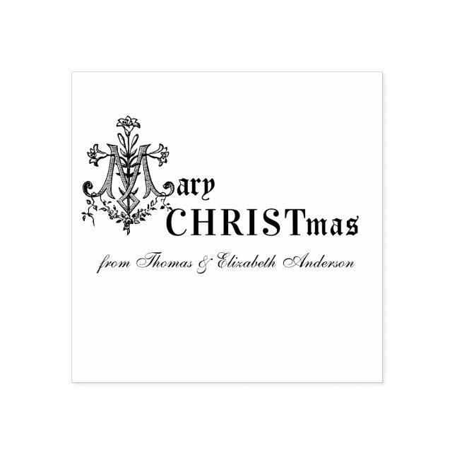 Religiöse Weihnachten Marian Cross katholische Gummistempel (Prägung)