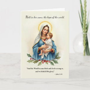 Religiöse Weihnachten Mary Madonna und Kinderfried Karte