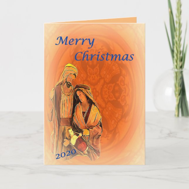 Religiöse Weihnachtskarte 2020 mit Insider-Nachric Karte (Vorderseite)