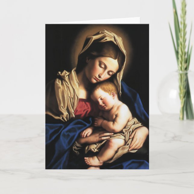 Religiöse Weihnachtskarte Feiertagskarte (Vorderseite)