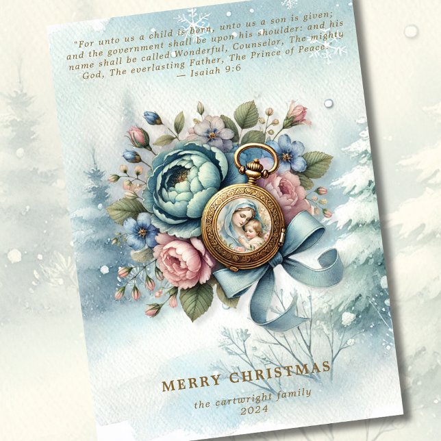 Religiöse Weihnachtskriptur Feiertagskarte (Von Creator hochgeladen)