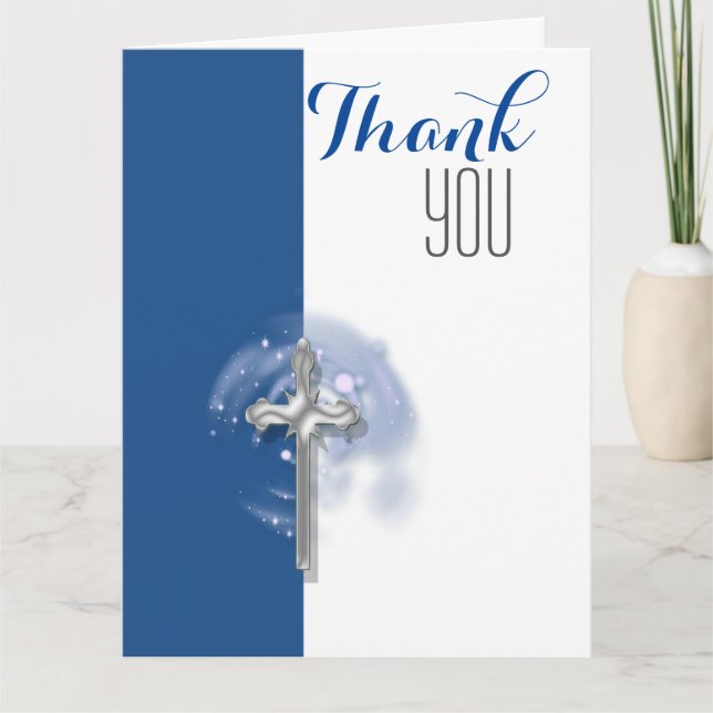 Religiöser Bestätigungsengel danken Ihnen Dankeskarte (Vorderseite)