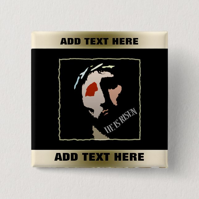 Religiöser Bibel-Vers Ostern Jesus | wird er Button (Vorderseite)
