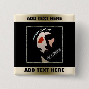 Religiöser Bibel-Vers Ostern Jesus wird er Button