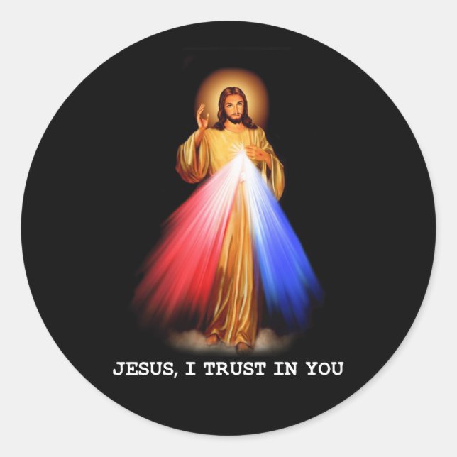 Religiöser Christlicher Jesus, dem ich in deiner R Runder Aufkleber (Vorderseite)
