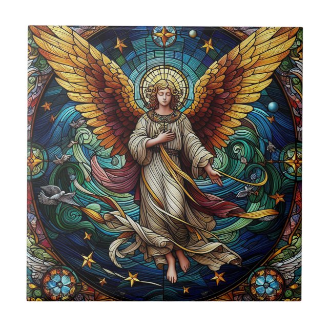 Religiöser Engel Fliese (Vorderseite)
