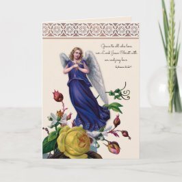 Religiöser Engel mit Crucifix Jesus Bloral Karte