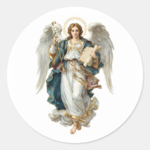 Religiöser Engel Sankt Gabriel Erzengel Christlich Runder Aufkleber