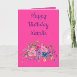 Religiöser Geburtstag für ihre Aquarellblüte Karte