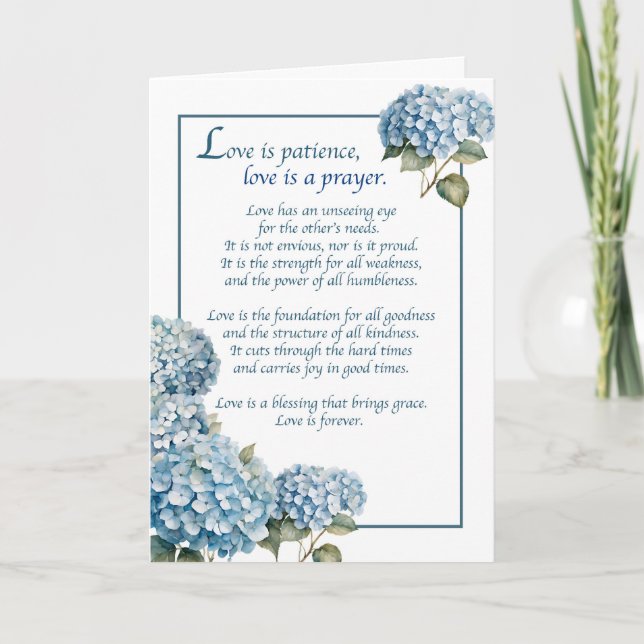 Religiöser Hochzeitstag für Paare Blue Karte (Vorderseite)