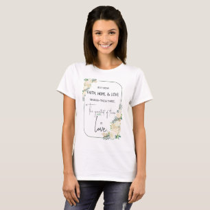 Religiöser Hochzeitstag Glaube Hoffnung Liebe T-Shirt