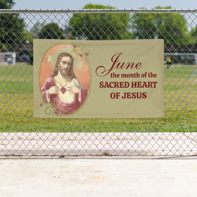 Religiöser Juni Heiliges Herz Jesu Banner (Insitu)
