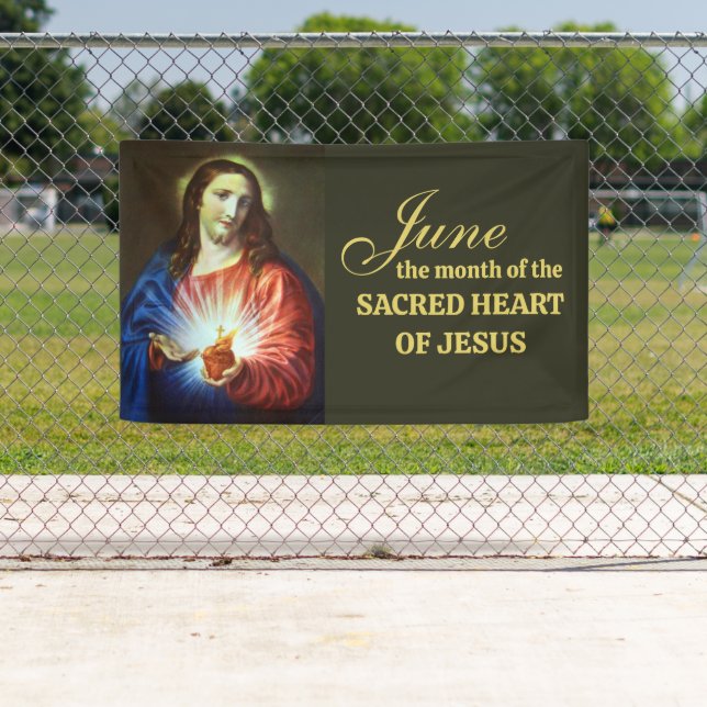 Religiöser Juni Heiliges Herz Jesu Banner (Insitu)