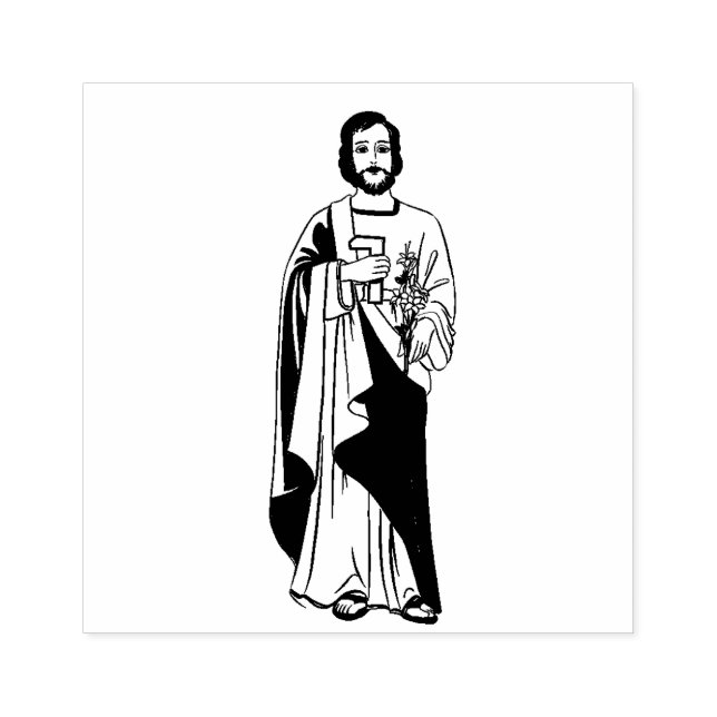 Religiöser katholischer Heiliger Joseph der Arbeit Gummistempel (Prägung)
