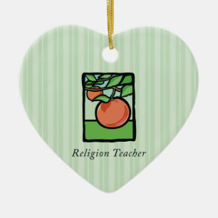 Religiöser Lehrer Danke, Apfel Keramik Ornament