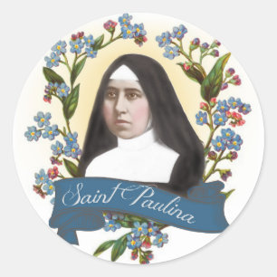 Religiöser Schutzpatron St. Paulina der Diabetike Runder Aufkleber