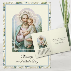 Religiöser Vatertag Vintage St. Joseph Gebet   Karte