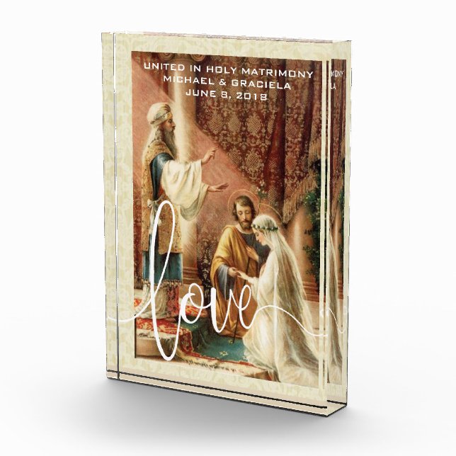 RELIGIÖSES ANDENKEN HOCHZEITS-MARYS JOSEPH FOTOBLOCK (Rechts)