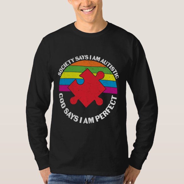 Religiöses Autismus Awareness-Sprichwort T-Shirt (Vorderseite)