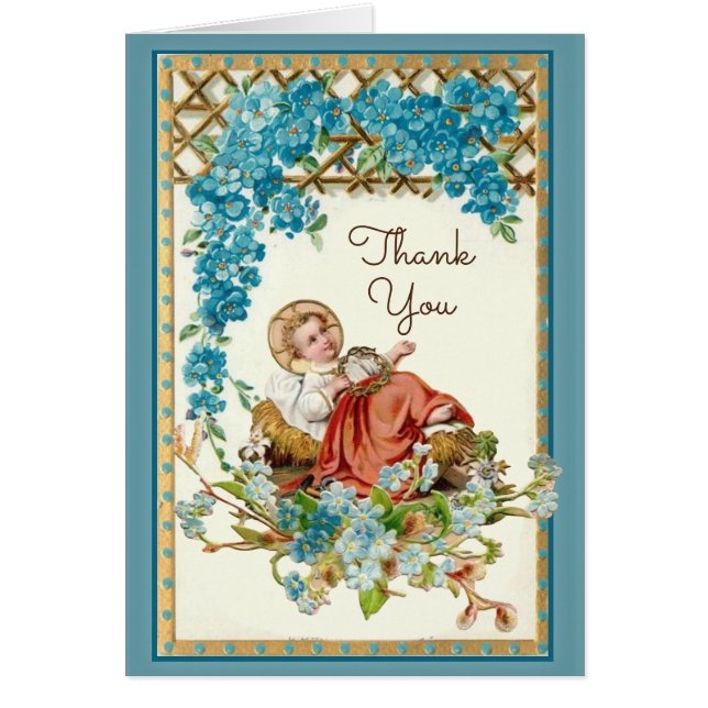 Religiöses Baby Jesus Vintage Schrift (Vorne)